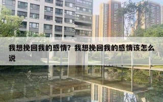 我想挽回我的感情？我想挽回我的感情該怎么說(shuō)