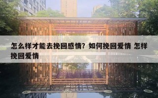 怎么樣才能去挽回感情？如何挽回愛情 怎樣挽回愛情