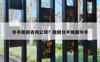 分手挽回咨詢公司？挽回分手挽回分手