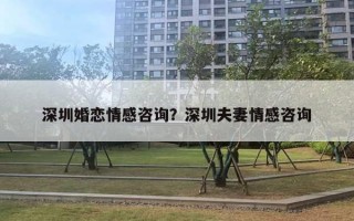 深圳婚戀情感咨詢？深圳夫妻情感咨詢