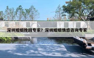 深圳婚姻挽回專家？深圳婚姻情感咨詢專家