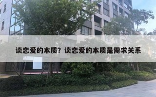 談戀愛的本質(zhì)？談戀愛的本質(zhì)是需求關系