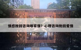 情感挽回咨詢哪家強(qiáng)？心理咨詢挽回愛情